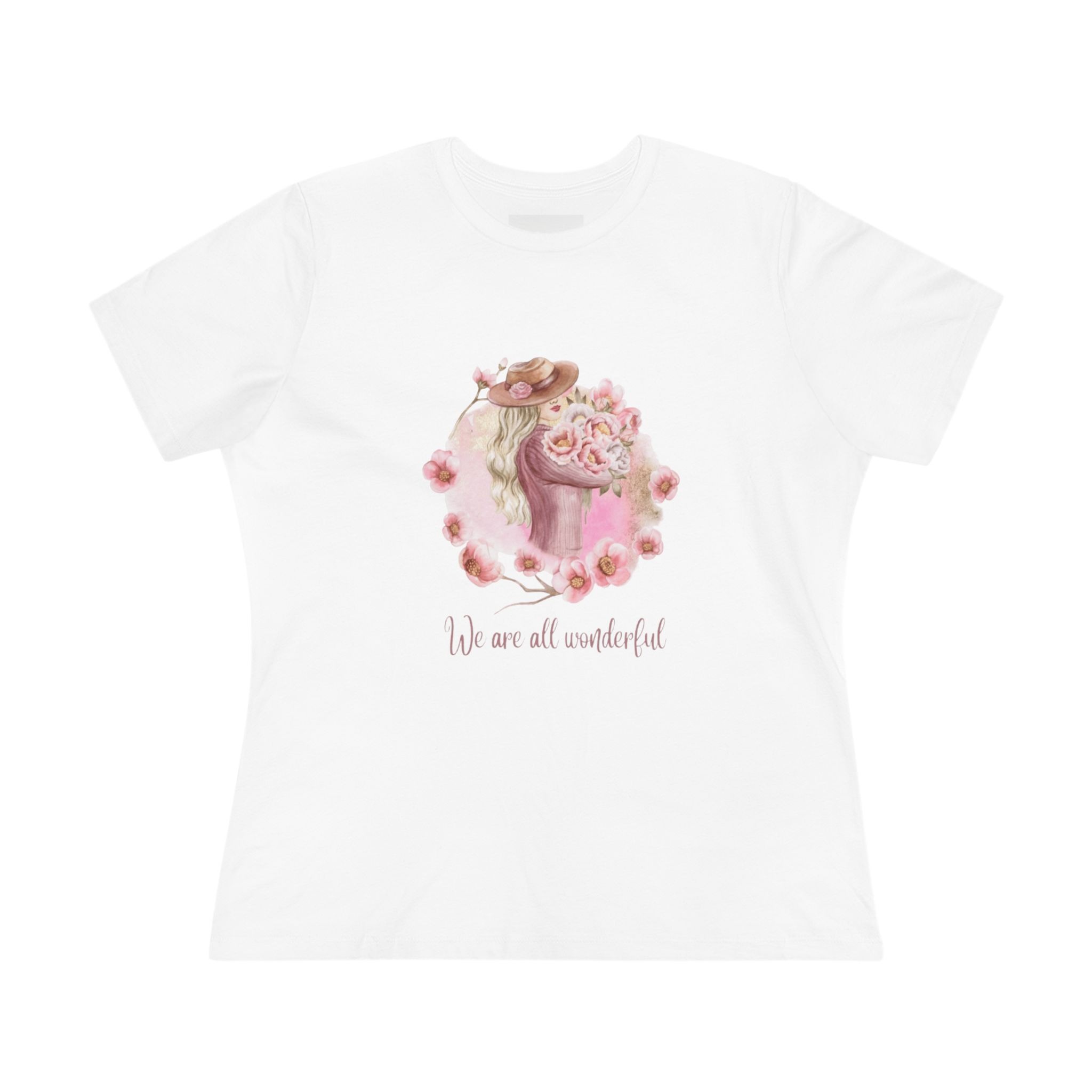 Women’s Floral Tee – We Are All Wonderful Shirt - Image 2
