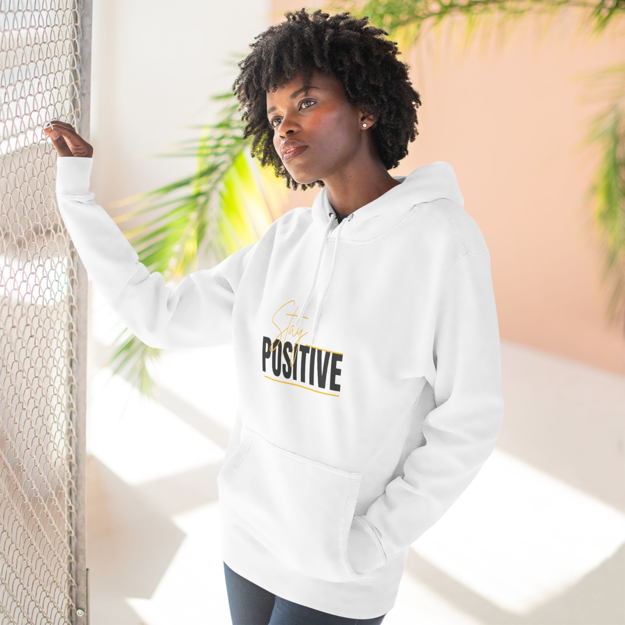 Positive Vibes Hoodie | Stay Positive Motivational Fleece - Image 3