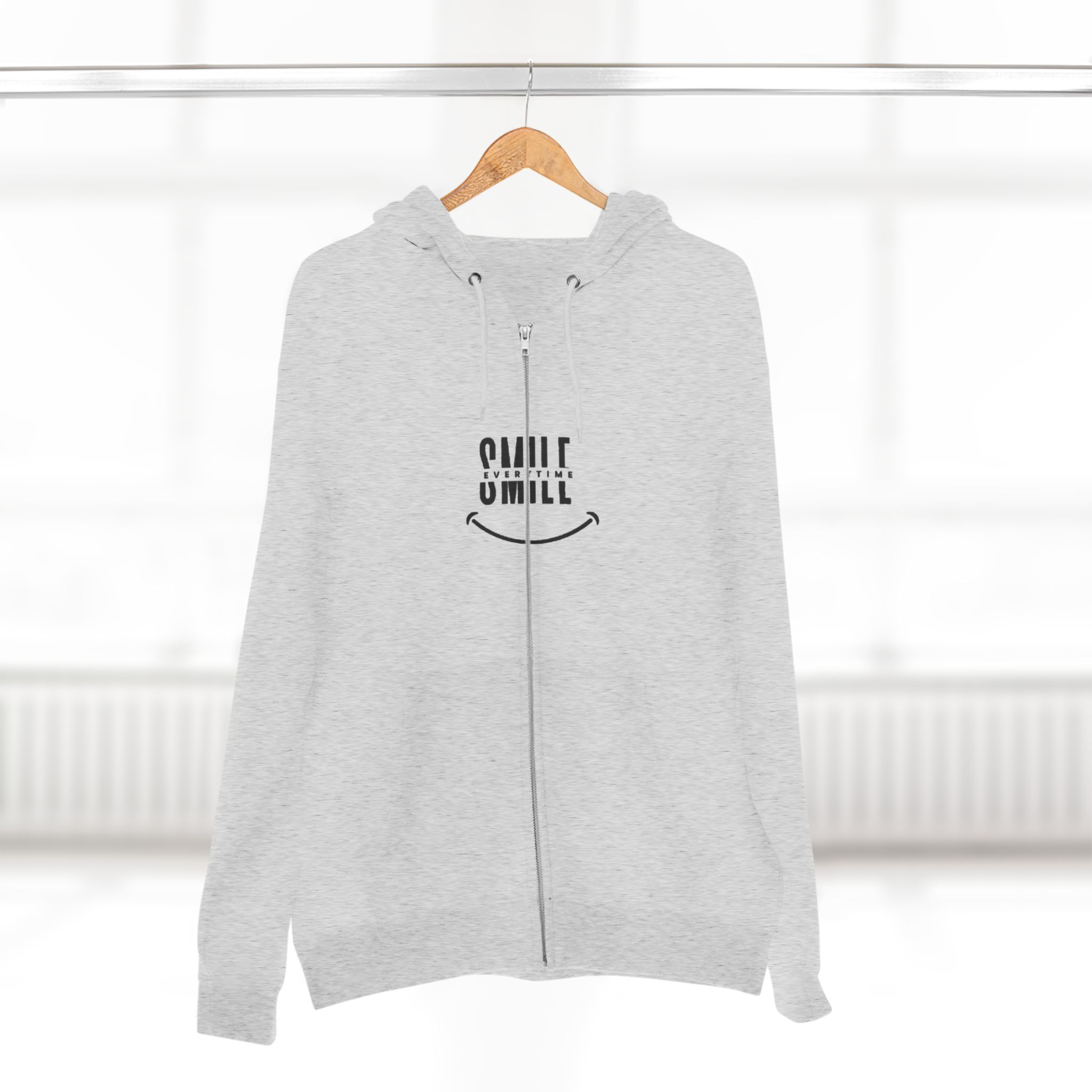 Minimal Blank Classic Zip Hoodie – Everyday Full-Zip Sweatshirt - Image 3