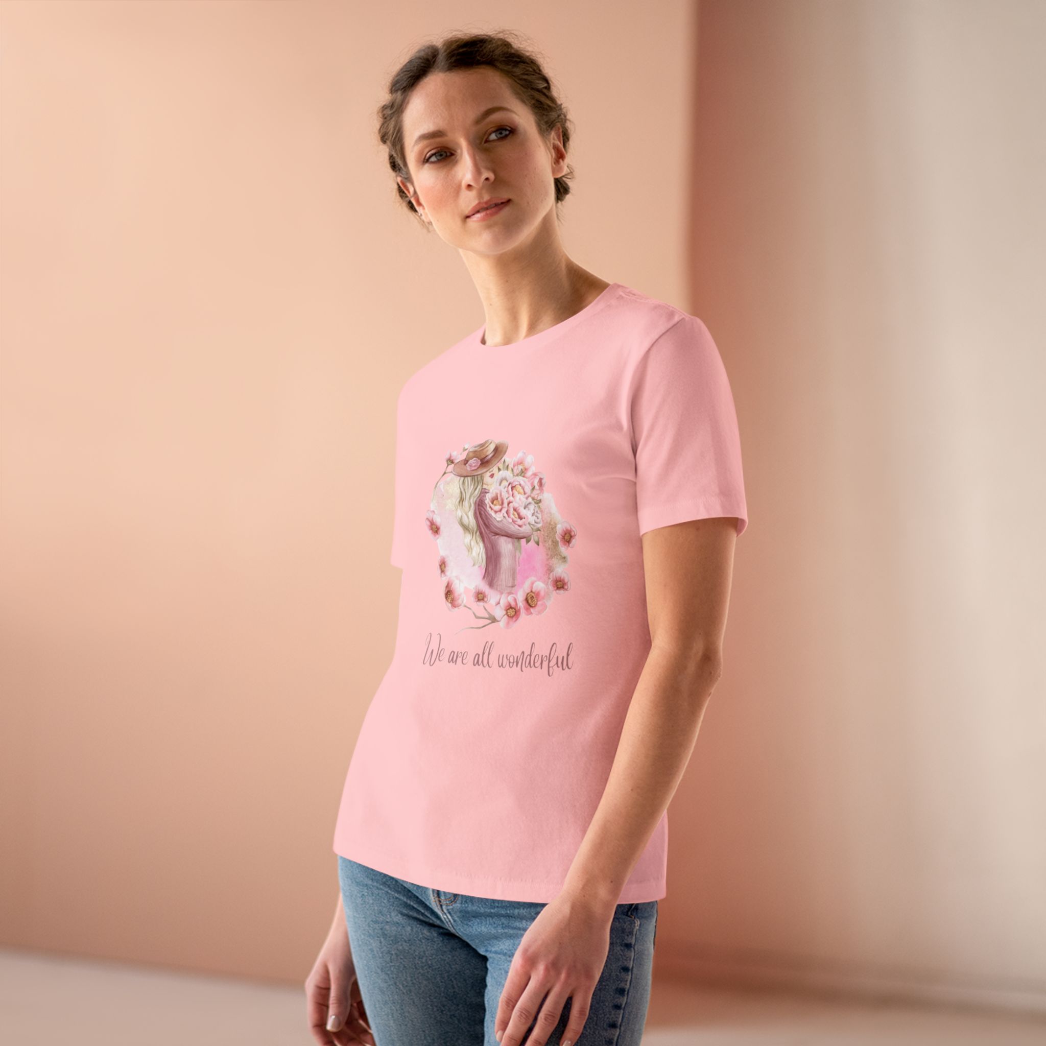 Women’s Floral Tee – We Are All Wonderful Shirt - Image 10