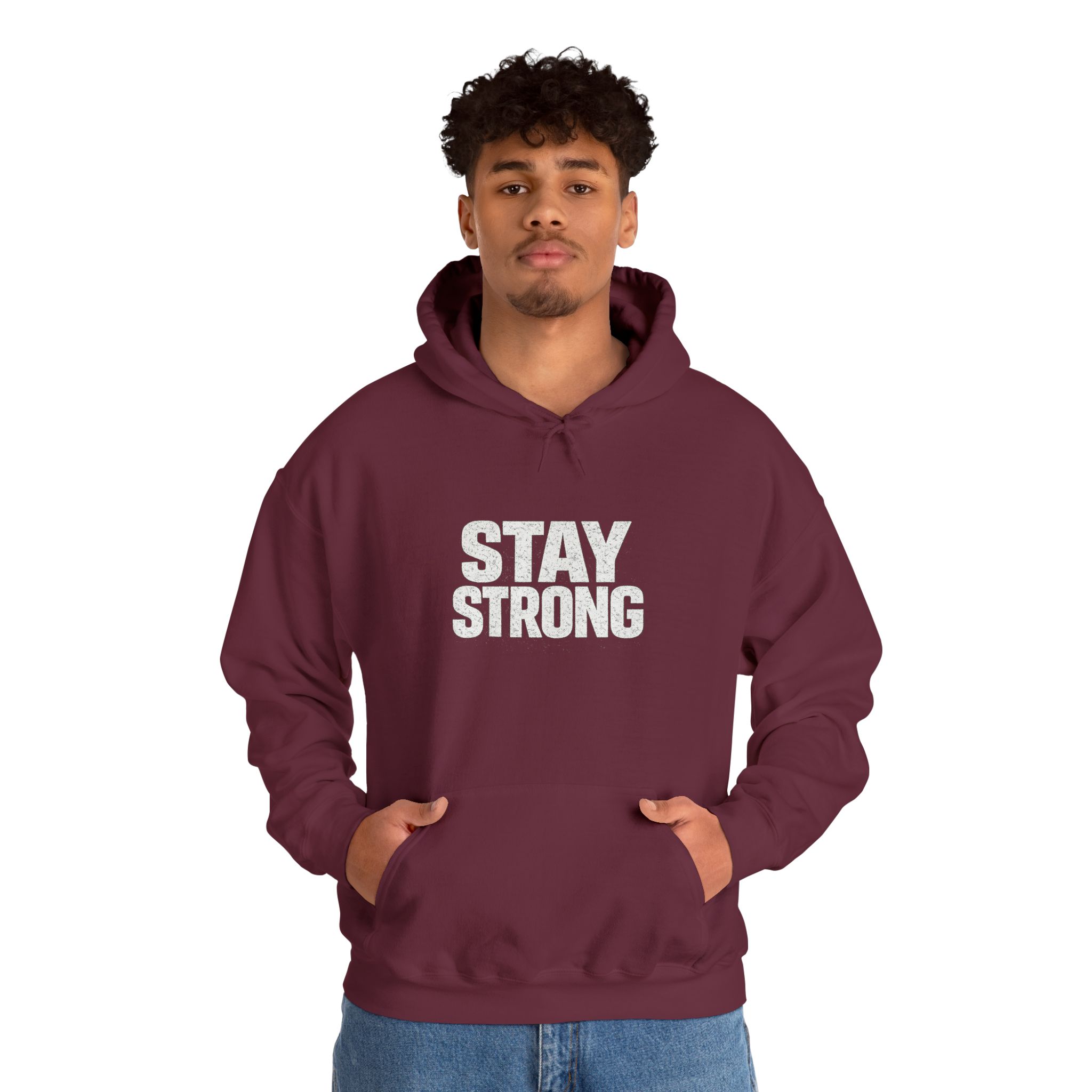 Never Give Up Stay Strong Hoodie – Motivational Black Pullover - Image 6