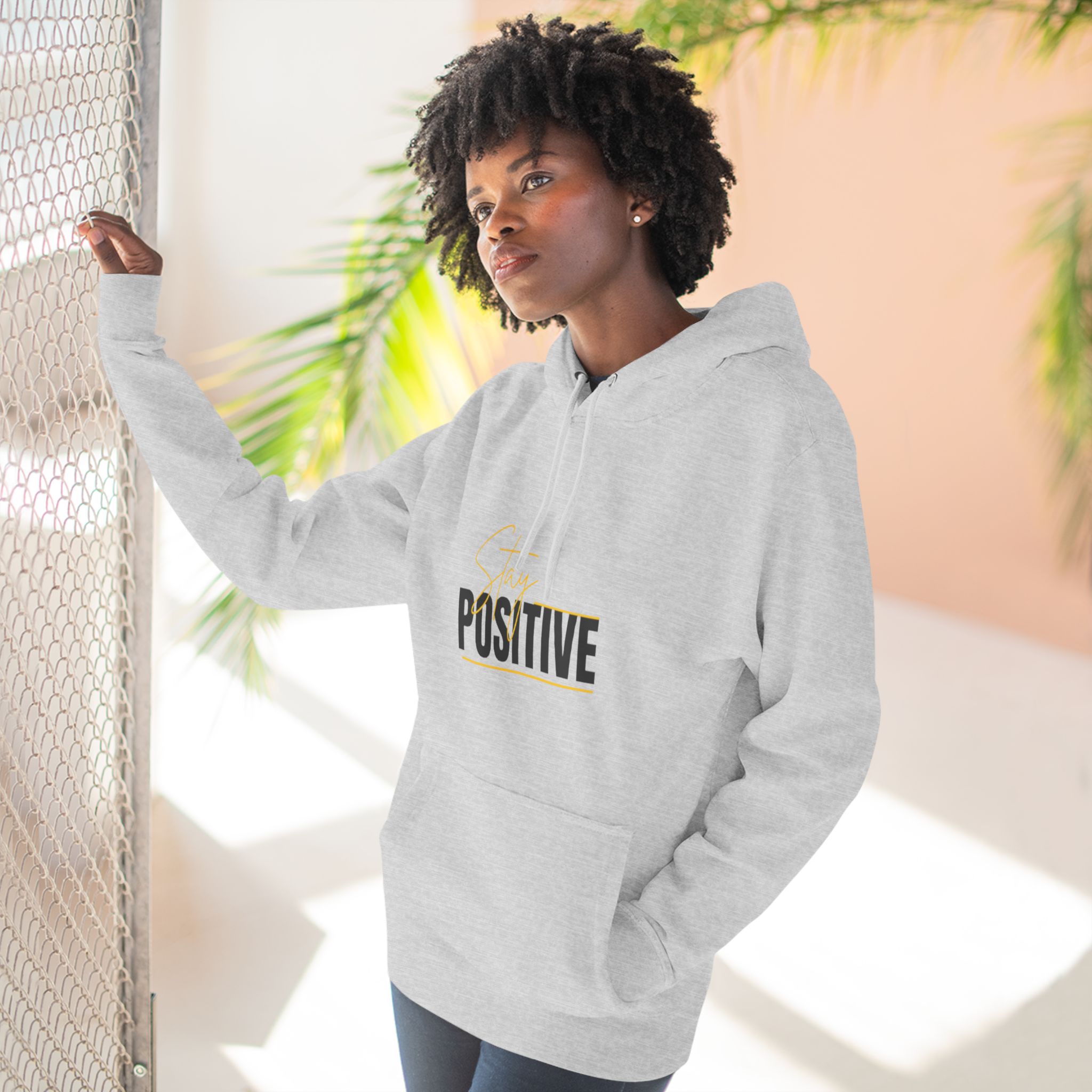 Positive Vibes Hoodie | Stay Positive Motivational Fleece - Image 6