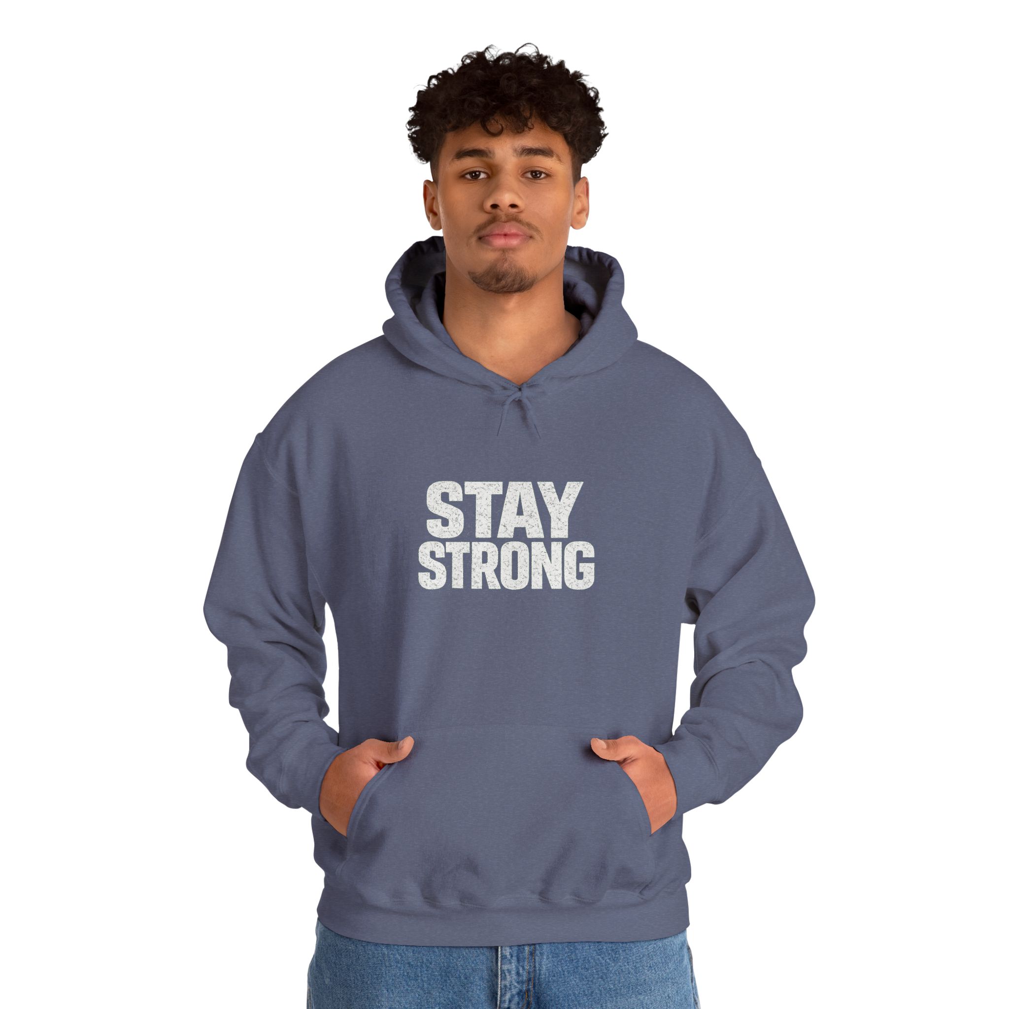 Never Give Up Stay Strong Hoodie – Motivational Black Pullover - Image 18