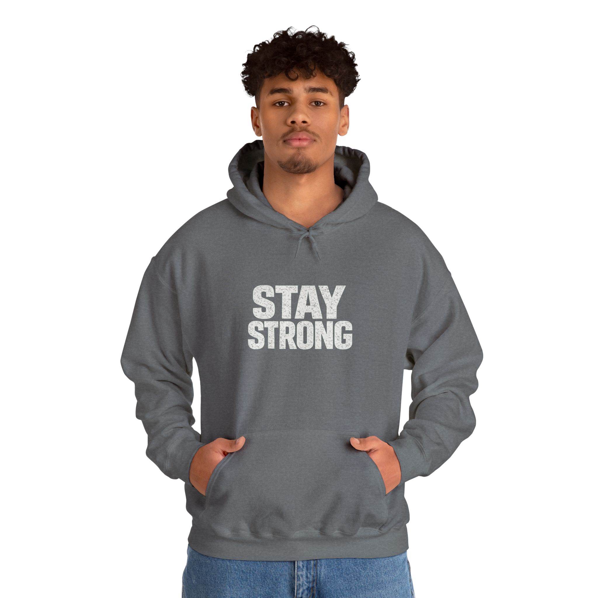 Never Give Up Stay Strong Hoodie – Motivational Black Pullover - Image 12