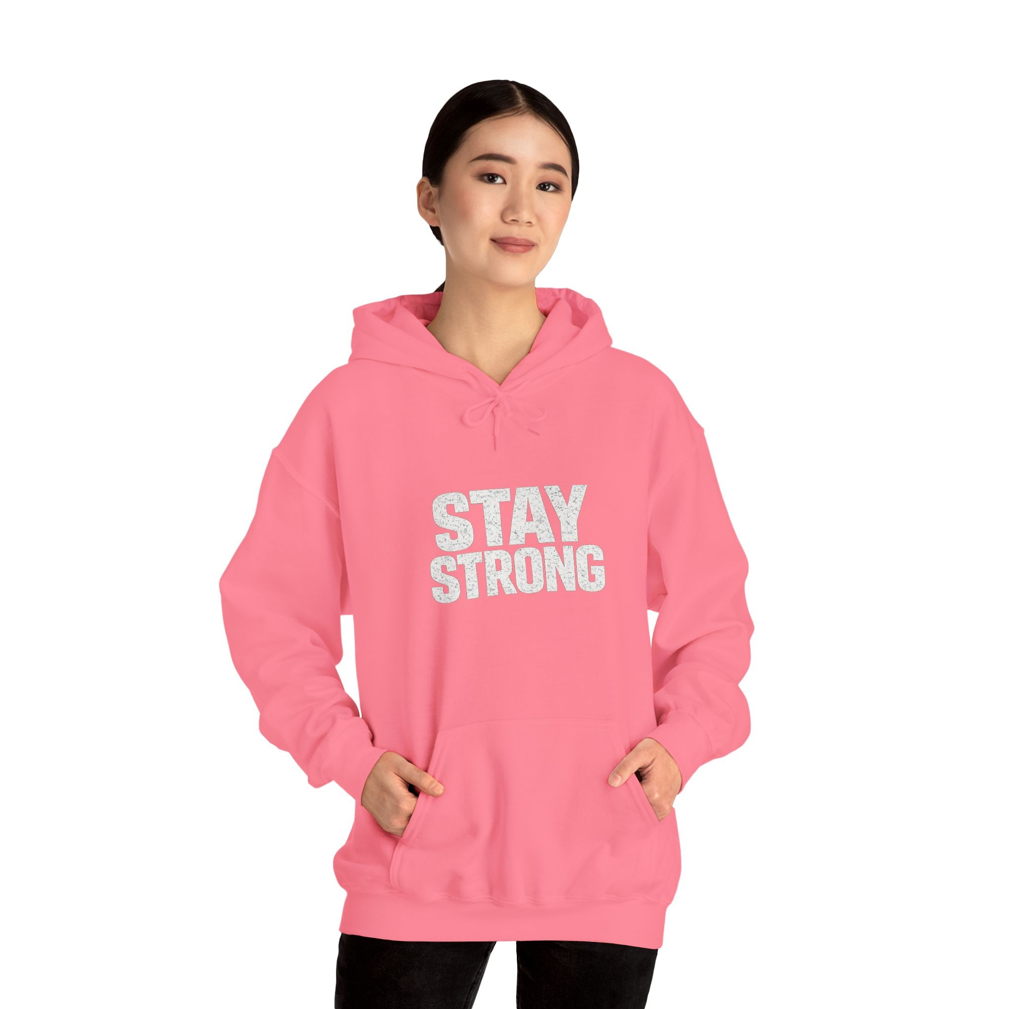 Never Give Up Stay Strong Hoodie – Motivational Black Pullover - Image 21