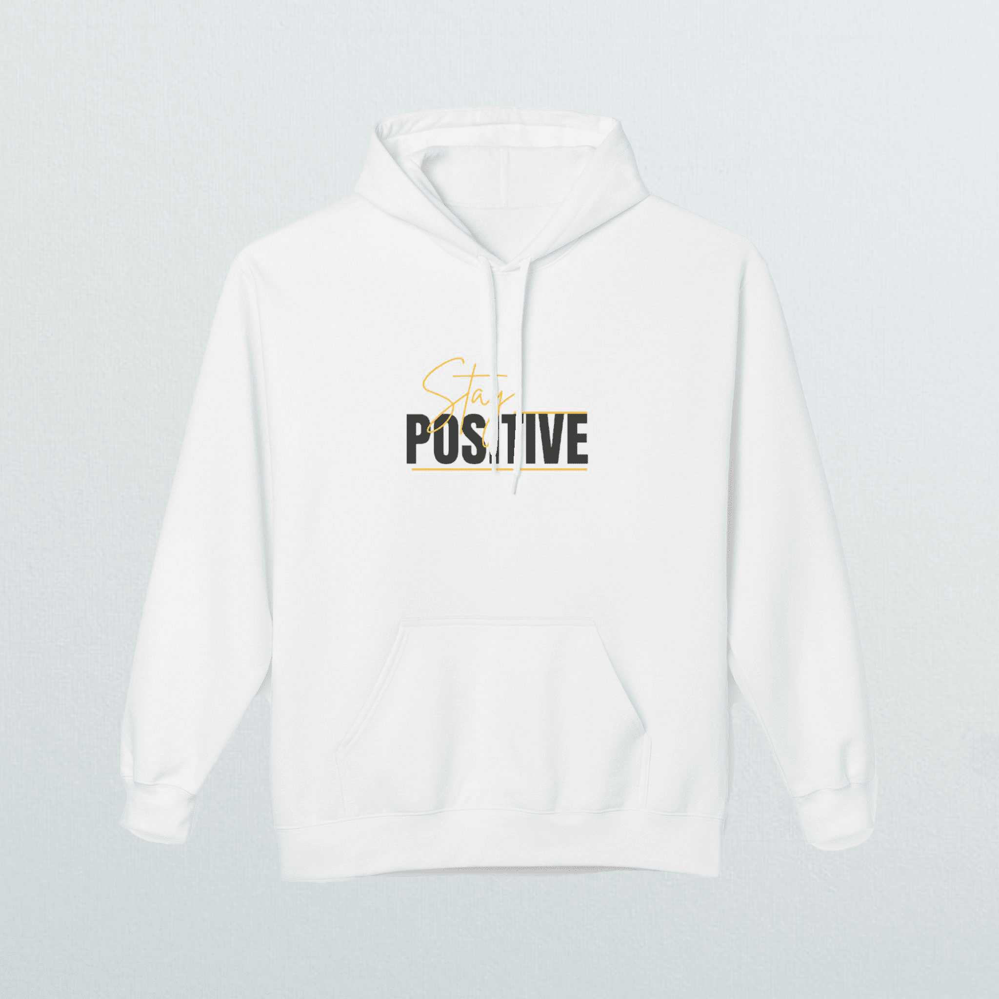Stay Positive Minimalist Script Graphic Hoodie